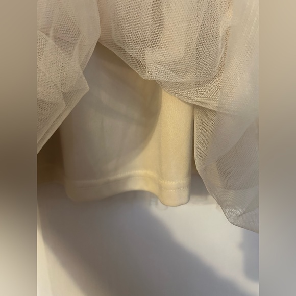 Forever 21 Cream Tulle Knee Length Skirt - Picture 6 of 9